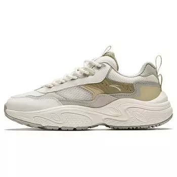 Anta Star Comfortable Shock Absorbing Wear Resistant Low Top Casual Shoes Men Casual Shoes White Gray Yellow 912428837-2 43