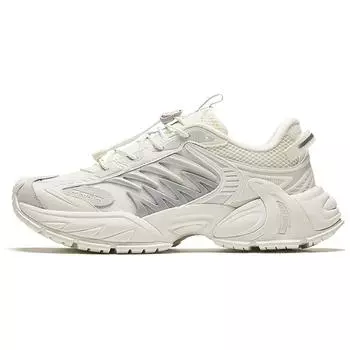 Anta Star Moon 2 Удобные нескользящие износостойкие повседневные туфли с завязками на шнурках Мужские кроссовки Белые Серые 912438811-4 42