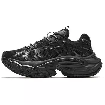 Anta Star Moon 3 Retro Trendy Height Increasing Wear Resistant Non Slip Low Top Dad Shoes Men sneaker Black 912518891-5 41