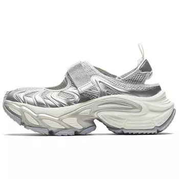 Anta Star Moon Удобные Универсальные Износостойкие Увеличивающие Рост Низкие Повседневные Кроссовки Женские Повседневные Кроссовки Серебристый 922528501-1 36.5