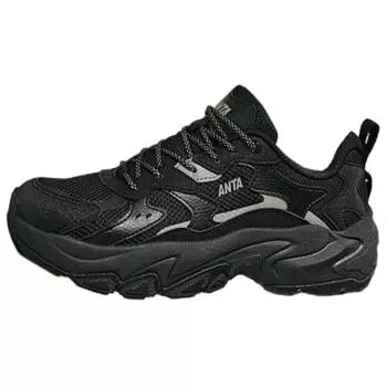 Anta Star Sea 2.0 Minimalist Trend Shock Absorption Non-Slip Breathable Low-Top Dad Shoes Women sneaker Basic-Black Recycled-Grey 922538839-5 35.5