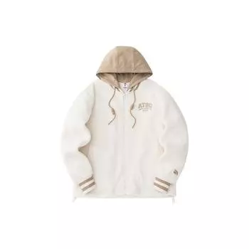 Anta Стиль жизни серии Letter Color Block молния капюшон толстая куртка женская куртка белая 162348712-1 XL