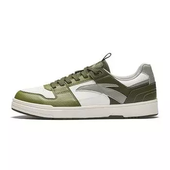 Anta Street Classic Versatile Non-Slip Durable Low-Top Skate Shoes Men Sneakers White Green 912448019-5 41