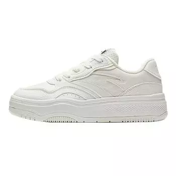 Anta Street Fun 2 Trendy Casual Non-Slip Wear-Resistant Height Increasing Low-Top Skate Shoes Women sneaker Ivory-White 922518077-10 35.5