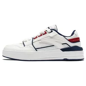 Anta Street Fun Lite Lifestyle Series Trendy Versatile Slip Resistant Durable Low Top Skate Shoes Women sneaker White Blue 122518071R-4 35.5