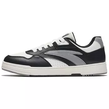 Anta Street GZ Fashion Comfortable Wear-Resistant Lightweight Increased Height Low-Top Skate Shoes Men Skate Shoes Black White Gray 112448011-3 42.5