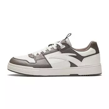 Anta Street Style Retro Versatile Non-Slip Durable Low-Top Skate Shoes Men sneaker Gray White 912448019-1 41