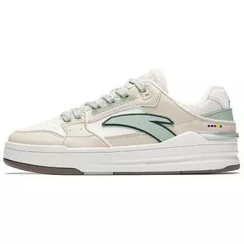 Anta Street Wan Lite Trendy Casual Durable Balance Low-Top Скейтерские кроссовки женские белые бежево-зеленые 122438052-12 36