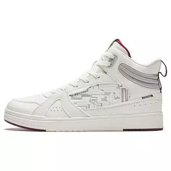 Anta Street Wan SE Slip Resistant High Top Skate Shoes Men Skate Shoes White Gray 112348058-1 40.5