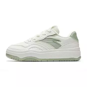 Anta Street Warrior 2 Casual Slip-Resistant Durable Lightweight High-Top Low-Top Skate Shoes Women sneaker White Green 922518077-11 37.5