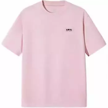 Anta Свободная Дышащая Трикотажная Футболка с Круглым Вырезом и Коротким Рукавом Унисекс Топы Нежно-Розовый 172528102-2 XL
