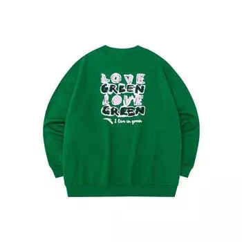 Anta Свободная толстовка с круглым вырезом Lifestyle Series Letter, женская толстовка Ice-Porcelain-Green 962238722-2 M