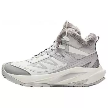 Anta Tanyue Fleece Comfortable Non-Slip Wear-Resistant High-Top Casual Shoes Men Casual Shoes Gray White 912448909-1 39