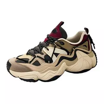 Anta Thick Sole Comfortable Versatile Non-Slip Wear-Resistant Low-Top Dad Shoes Men sneakers Brown White 112418853-4 39