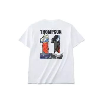 Anta Thompson KT Basketball Series, дышащая футболка с короткими рукавами и принтом, мужские топы, белые 152221123-1 L