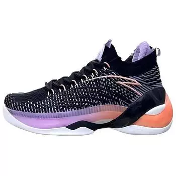 Anta Thompson X KT7 Fashion Comfortable Versatile Non-Slip Durable Low-Top Basketball Shoes Men sneaker Black Purple 112321102-2 40