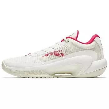 Anta Three Points Rain Lite V2 Shock Absorption Low Top Basketball Shoes Men Sneakers White Red 112431603Q-2 43