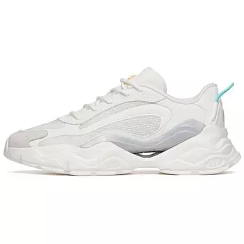 Anta Ткань Millennium из синтетической кожи, амортизирующая, нескользящая, износостойкая, низкая повседневная обувь, женские кроссовки цвета слоновой кости и белого 122228890-5 36