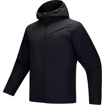 Anta Тканая куртка с капюшоном на молнии с длинным рукавом для мужчин Basic-Black 952447604-3 XL