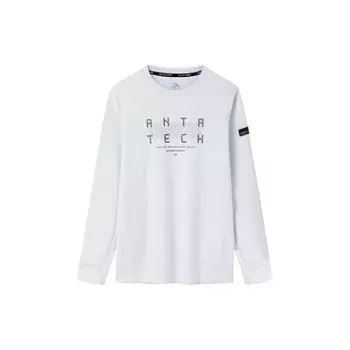 Anta Толстовка с длинным рукавом Lifestyle Series Letter, мужская толстовка, прозрачная, ветро-серая 152337713-1 XXL