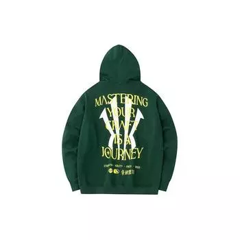 Anta Толстовка с капюшоном для баскетбольной серии, мужские топы с европейским буквенным принтом, зеленые водоросли 172341707-4 M