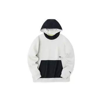 Anta Толстовка с капюшоном и длинными рукавами X Robert Geller Color Block Letter Print, мужская толстовка Mushroom-Gray 152317756-1 XL