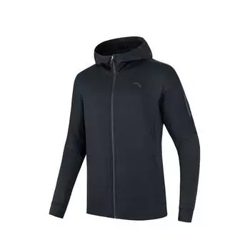 Anta Толстовка с капюшоном Training Series Solid Color Logo Zip-Up с капюшоном для мужчин, черная 952237737-4 L