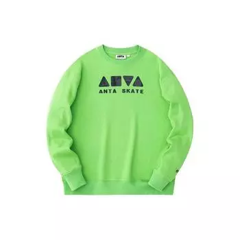 Anta Толстовка с круглым вырезом и надписью Skate Print Letter, повседневная, мужская, Lyon-Green 152418717-9 L