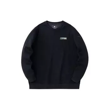 Anta Толстовка с круглым вырезом и принтом в виде буквы Outdoor Series, мужская толстовка Basic-Black 152416706-3 M