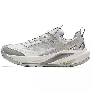 Anta Tracking Comfortable Casual Shock Absorbing Slip Resistant Durable Low Top Hiking Shoes Men Hiking Shoes Gray White 912445586-1 41