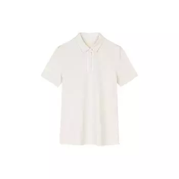 Anta Training Series Casual Breathable Ice Feel Short Sleeve Polo Shirt Women tops Mushroom-Gray 162427101-2 S