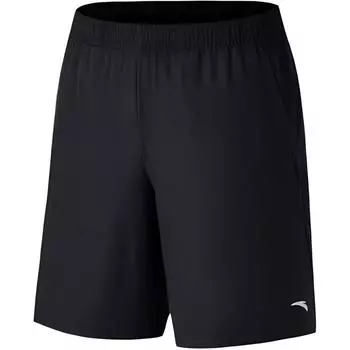 Anta Training Series Casual Simple Lace-Up Solid Color Sports Shorts Men shorts Basic-Black 952527507 S