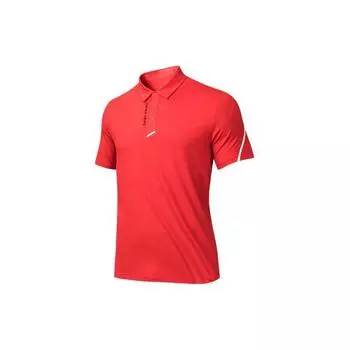 Anta Training Series Color Block Breathable Comfortable Sports Polo Shirt Men tops Classic-Red 152427133-4 XL