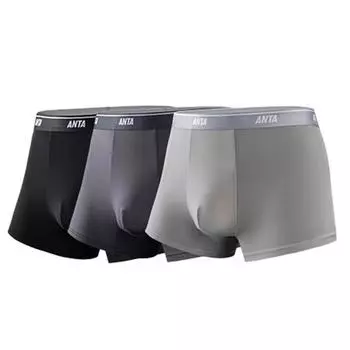 Anta Training Series Color Block Letter Soft Comfortable Breathable Versatile Sports Underwear Men Underwear 192538989D-1 L