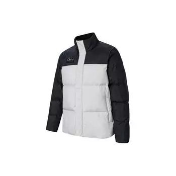 Anta Training Series Color Block молния воротник стойка теплая пуховик с длинным рукавом мужская верхняя одежда трава-зима-серый 152347934-1 S