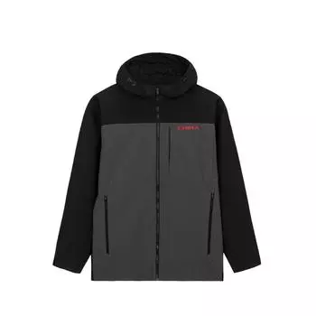 Anta Training Series Color Block Zip-Up Hooded Comfortable Breathable Versatile Thick Jacket Men jackets Basic-Black Smoke-Black-Gray 152517655R-3 M