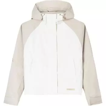 Anta Тренировочная серия цветных блоков на молнии с капюшоном удобная дышащая спортивная ветровка женская верхняя одежда Triumphant-серый телесный-хаки 162437615-1 M