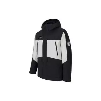 Anta Training Series Color Block Zip-Up Hooded Jacket Men Jackets Basic-Black Grass-Winter-Gray 152347958-2 S