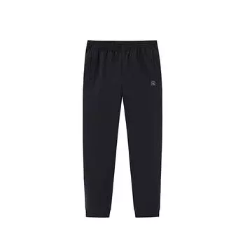Anta Training Series Elastic Logo Cuffed Knitted Sports Pants Men Bottoms Basic-Black 952417501-3 M