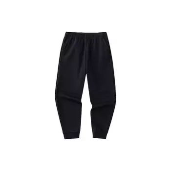 Anta Training Series Fleece Thickened Cuffed Warm Solid Color Knitted Sports Pants Men bottoms Black 152347303-3 XXL