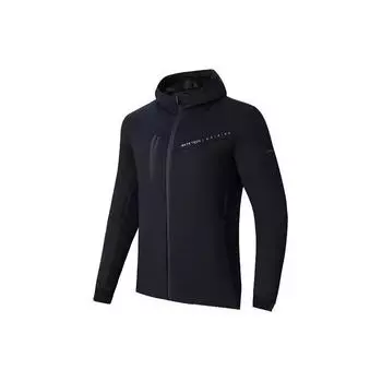Anta Training Series Letter Print Hooded Теплая эластичная куртка для мужчин, базовая, черная 152347706S-4 L