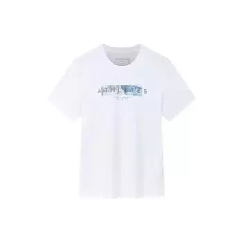 Anta Футболка Training Series с круглым вырезом и буквенным принтом, влагоотводящая, с коротким рукавом, мужская, цвет чисто-белый 152427102-1 M