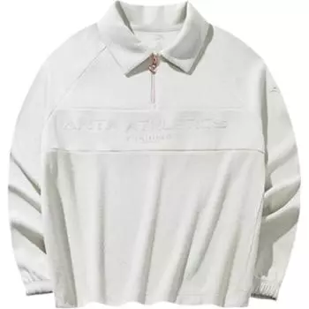 Anta Серия Training Letter Pullover Sports Long Sleeve Hoody Women sweatshirt Triumphant-Gray 162437714-2 S