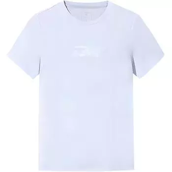 Anta Training Series Letter Round Neck Breathable Versatile Short Sleeve T-Shirt Women T-Shirts Light-Twilight-Blue 162527124-5 M