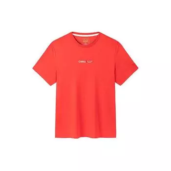 Anta Training Series Letter Round Neck Moisture Wicking Pullover Short Sleeve T-Shirt Men Tops Classic-Red 152427160-2 M