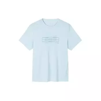 Anta Training Series Letter Round Neck Moisture Wicking Breathable Sports Short Sleeve T-Shirt Men Tops Light-Blue 152427108-1 S