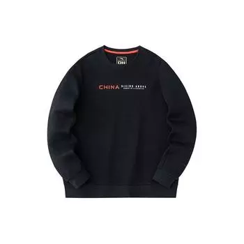 Anta Training Series Letter Round Neck Pullover Casual Теплая толстовка Мужская толстовка Basic-Black 152417717-4 XL