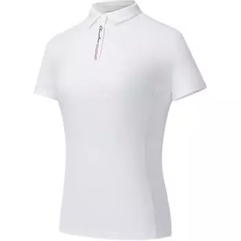 Anta Training Series Letter Soft Comfortable Breathable Versatile Casual Short Sleeve Polo Shirt Women tops 162537104-1 XS
