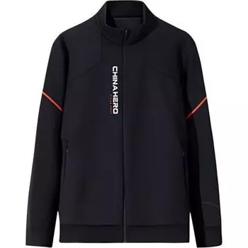 Anta Training Series Letter Stand Collar Zipper Sports Long Sleeve Knitted Shirt Men tops Basic-Black 152447735N-3 3XL