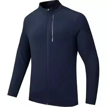 Anta Training Series Letter Stand Collar Zipper Slim Fit Long Sleeve Jacket Men jackets Midnight-Blue 152437721N-4 M